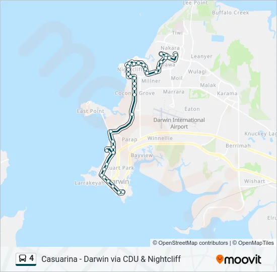 4 Bus Line Map