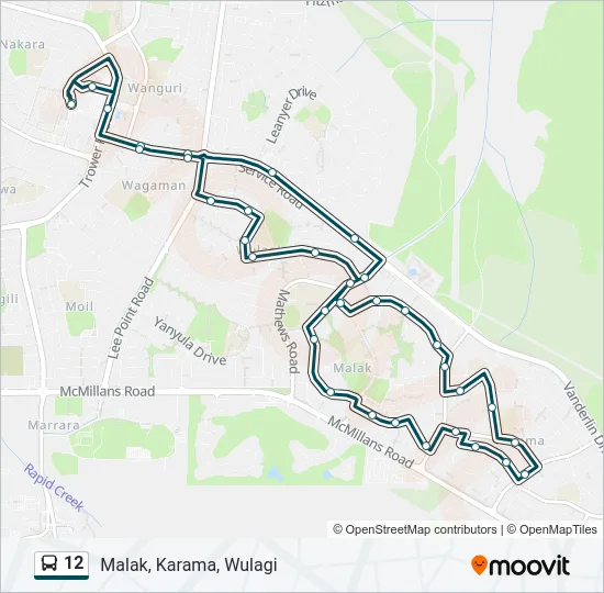 12 Bus Line Map