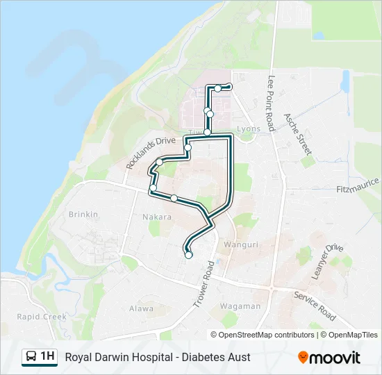 1H Bus Line Map