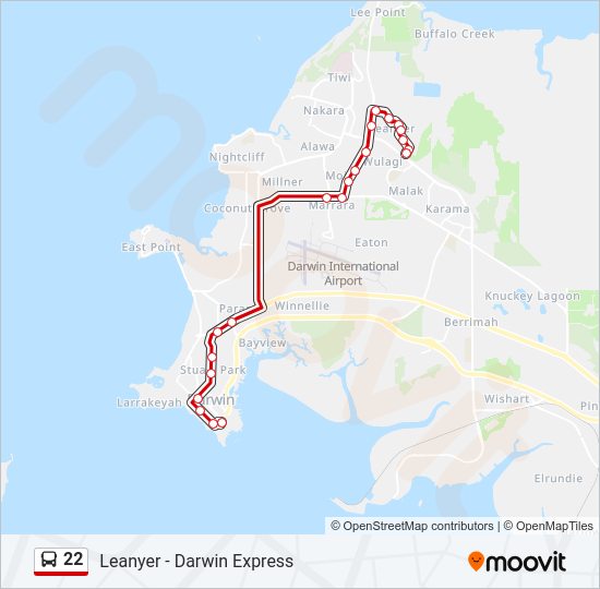 22 Bus Line Map