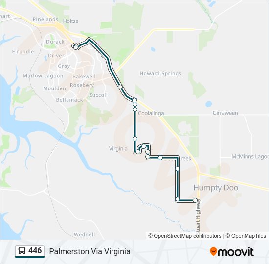 446 Bus Line Map