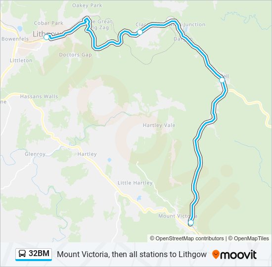 32BM bus Line Map