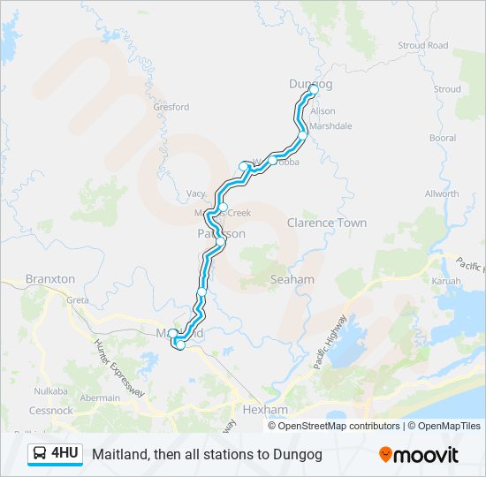 Mapa de 4HU de autobús