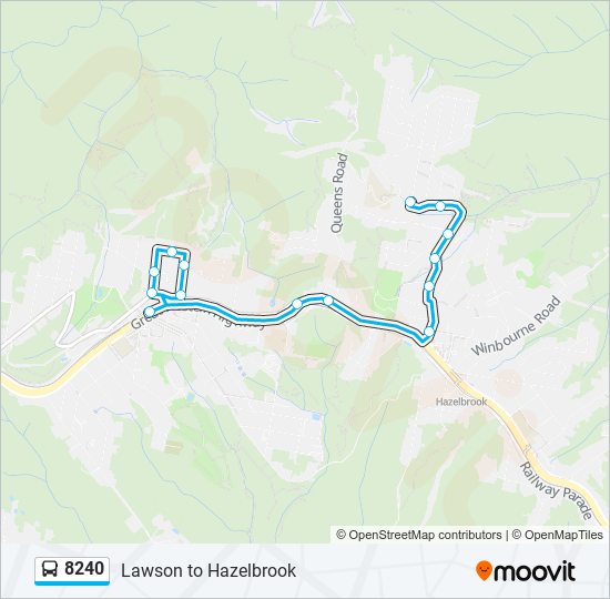 Mapa de 8240 de autobús