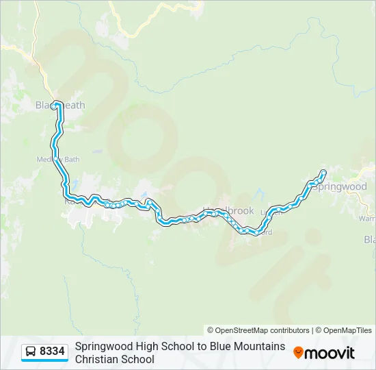 8334 Bus Line Map