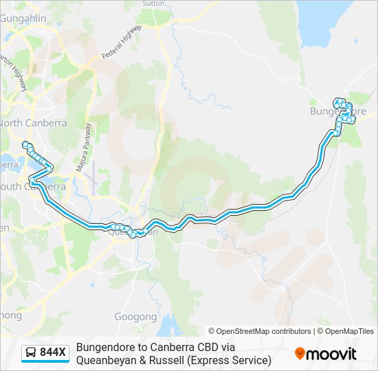438x Bus 844X Route: Schedules, Stops & Maps - Marcus Clarke St before Rimmer St ...