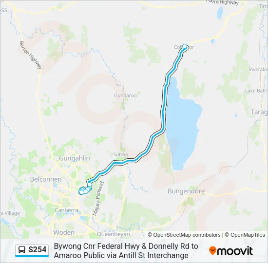 S254 Bus Line Map