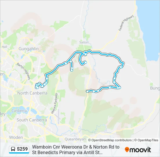 S259 Bus Line Map