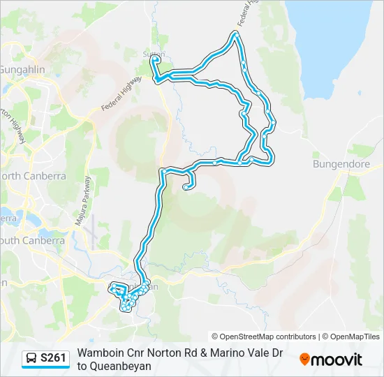 S261 Bus Line Map