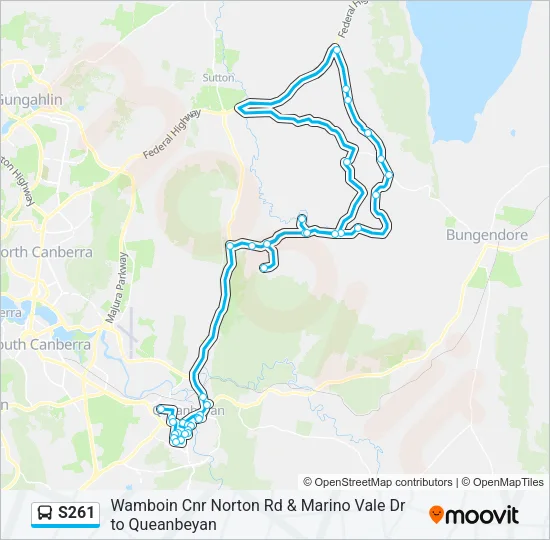 S261 Bus Line Map