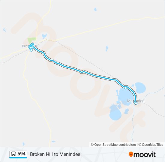 Mapa de 594 de autobús