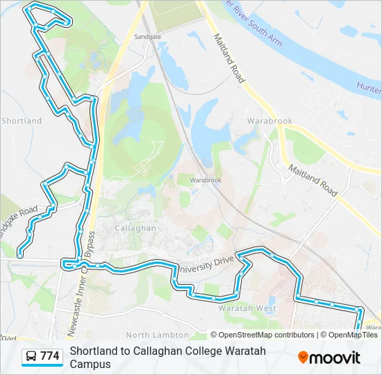774 Bus Line Map