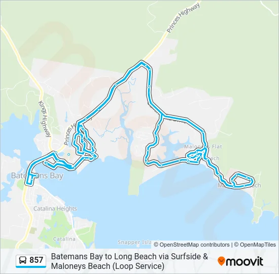 857 Bus Line Map