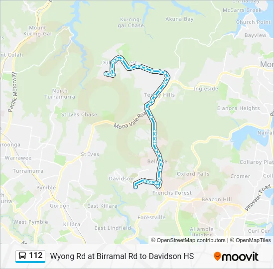 112 Route: Schedules, Stops & Maps - Davidson High School, Mimosa St ...