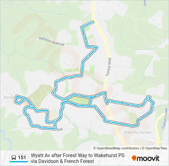 151 Route: Schedules, Stops & Maps - Wakehurst Public School, Glen St ...
