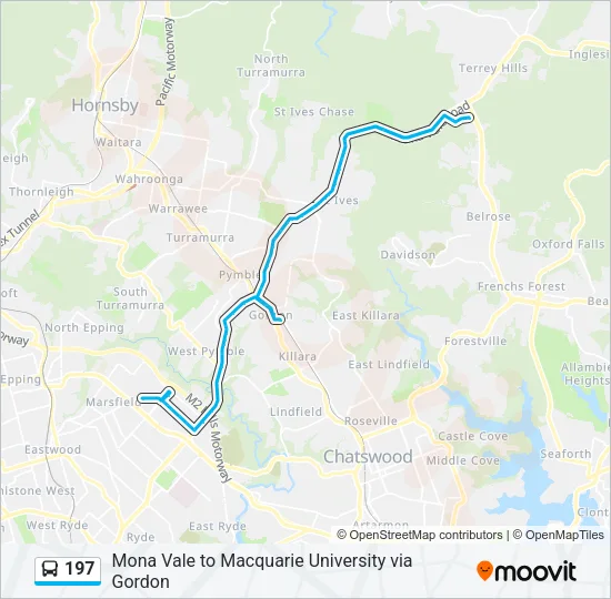 197 Bus Line Map
