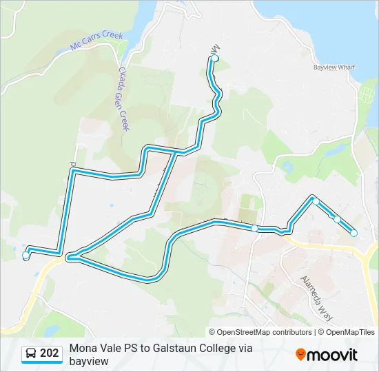 202 Bus Line Map