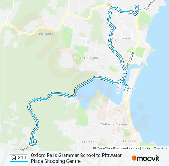 211 Bus Line Map