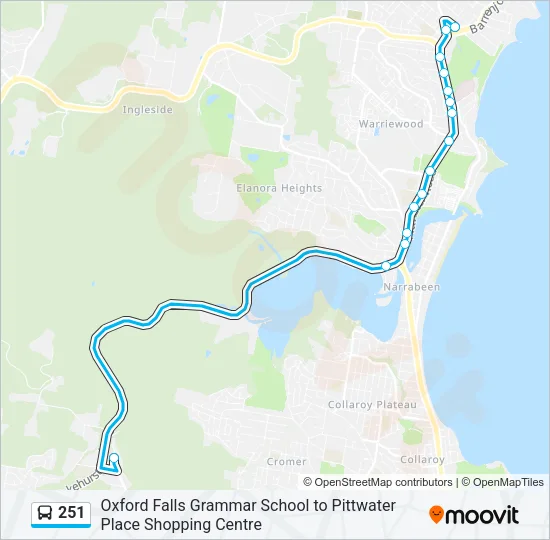 251 Bus Line Map
