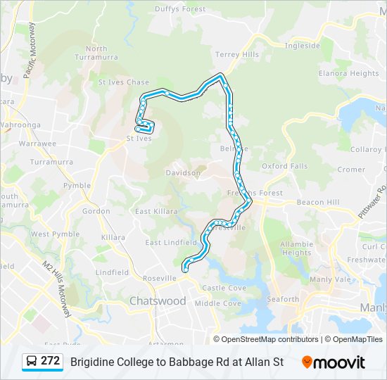 272 bus Line Map