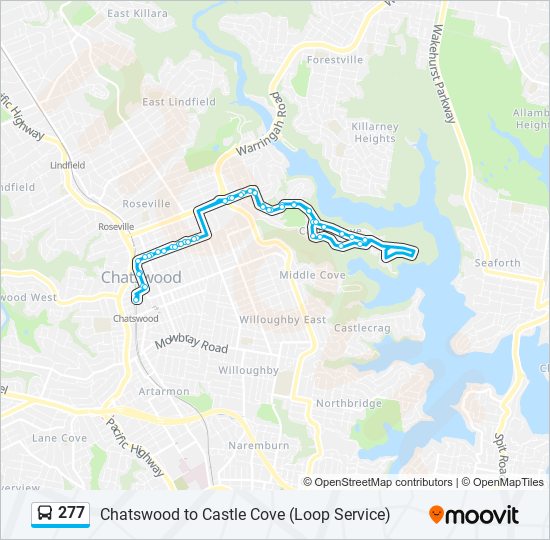 277 bus Line Map