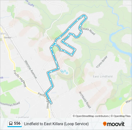 556 Bus Line Map