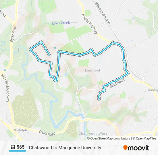 565 Route: Schedules, Stops & Maps - Eton Rd Bus Bay (Updated)