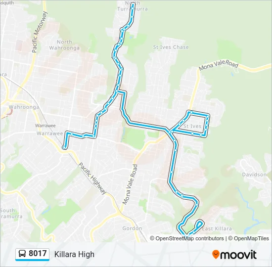 8017 Bus Line Map