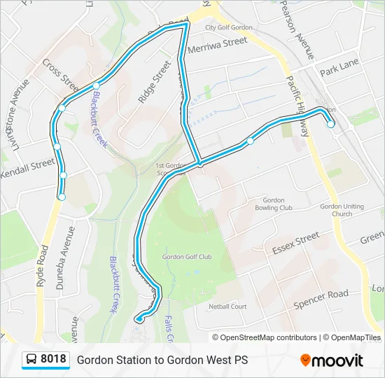8018 Route: Schedules, Stops & Maps - Gordon West PS, Ryde Rd (Updated)