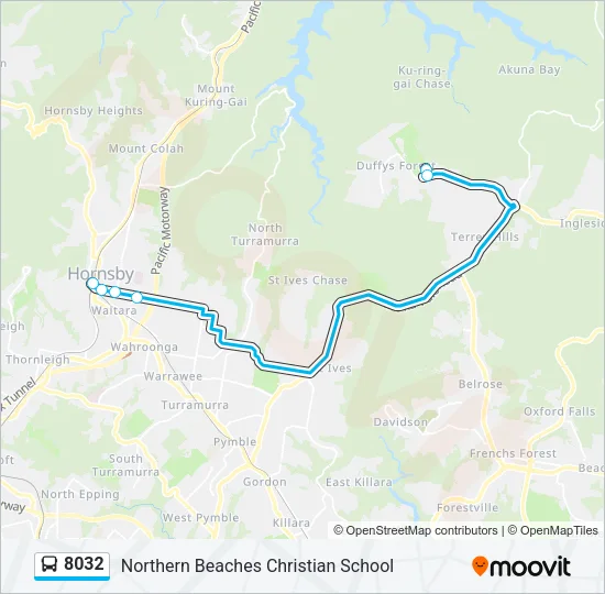8032 Bus Line Map