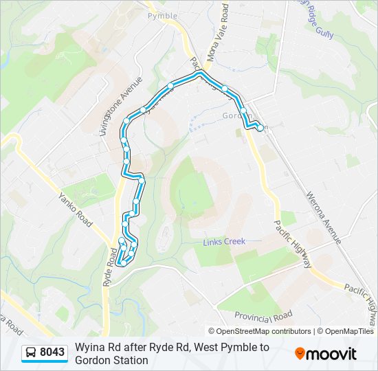 8043 bus Line Map