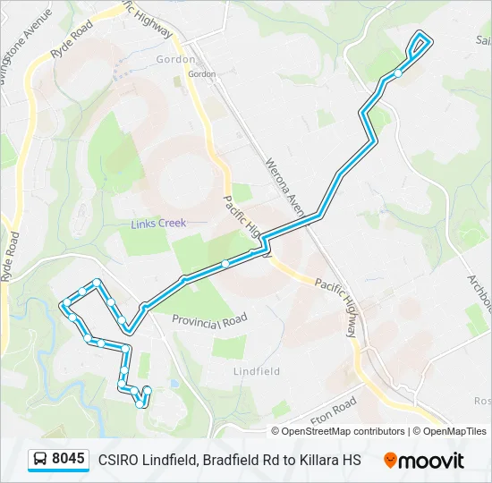 8045 Bus Line Map