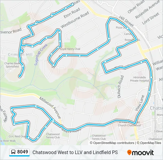 8049 Bus Line Map