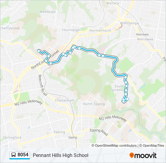 8054 bus Line Map