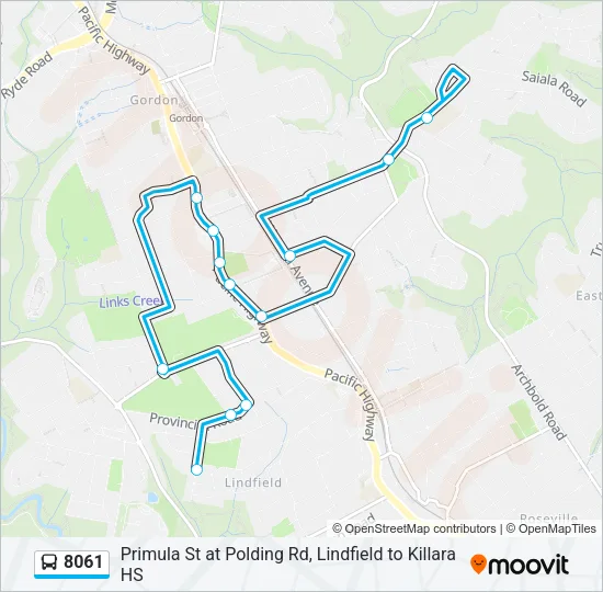 8061 Bus Line Map
