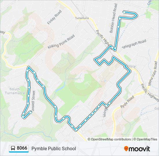 Mapa de 8066 de autobús