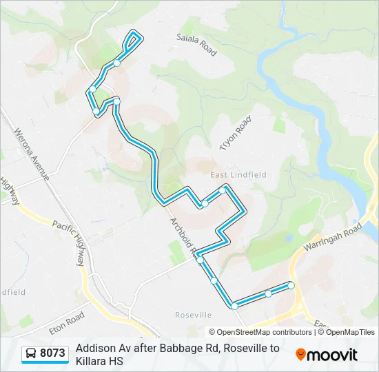 8073 Bus Line Map