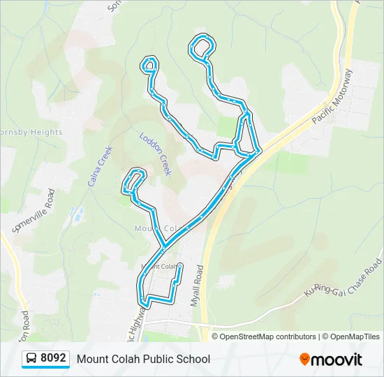 8092 Bus Line Map