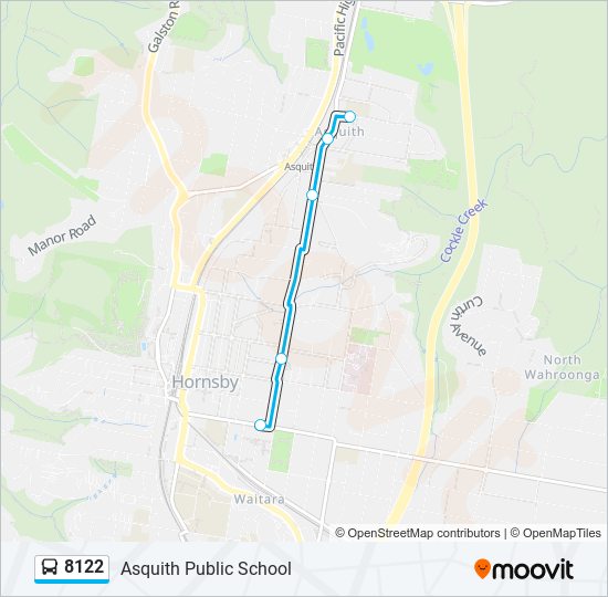 8122 bus Line Map