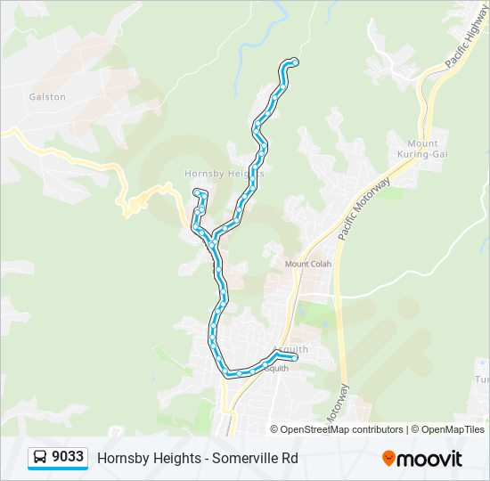 9033 bus Line Map