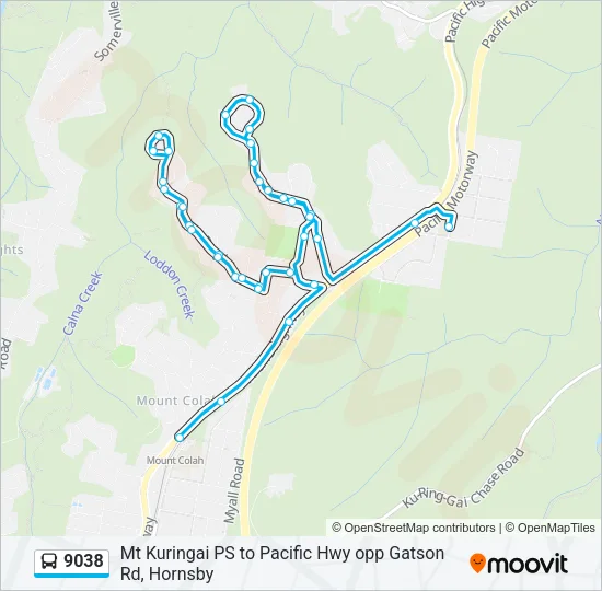 9038 Bus Line Map