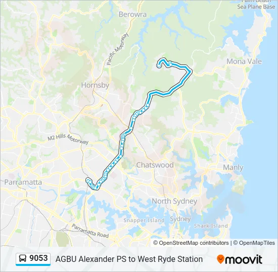 9053 Bus Line Map