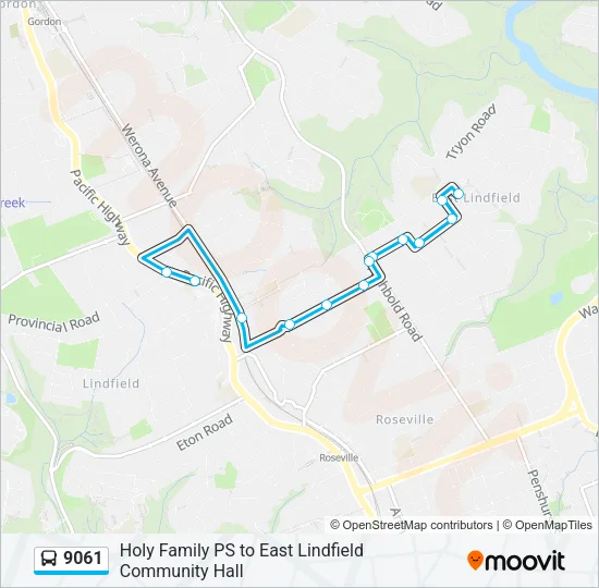 9061 Bus Line Map