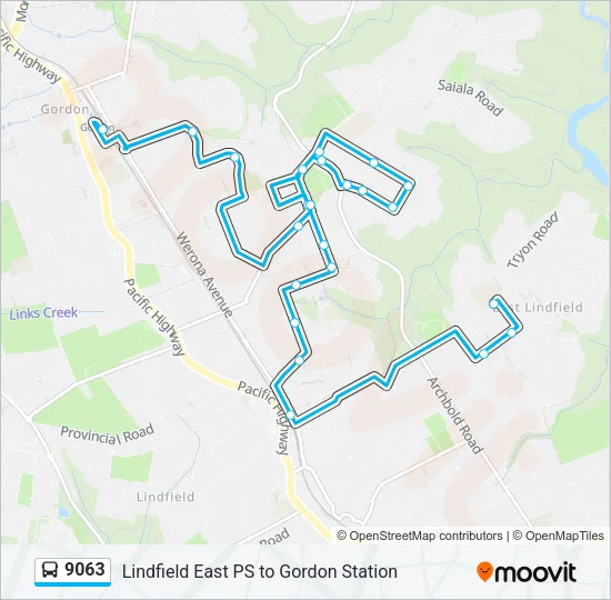 9063 Bus Line Map
