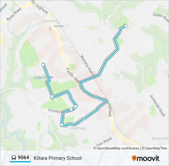 9064 Bus Line Map