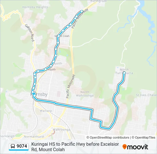 9074 Bus Line Map