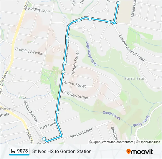 9078 Bus Line Map