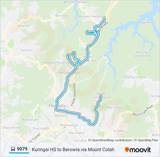 9079 bus Line Map