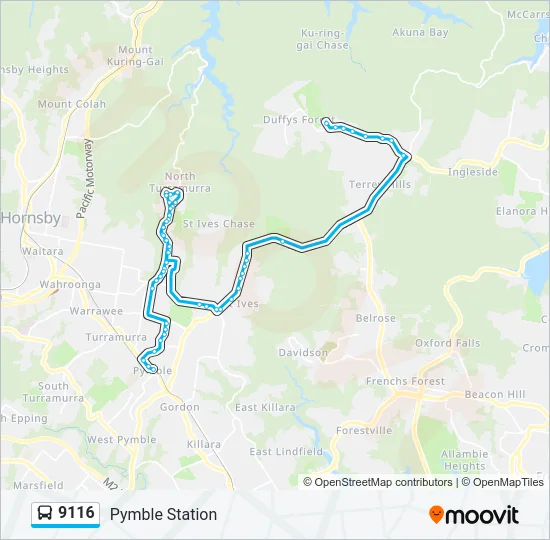 9116 Bus Line Map