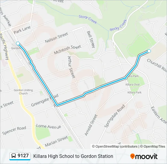 9127 Bus Line Map